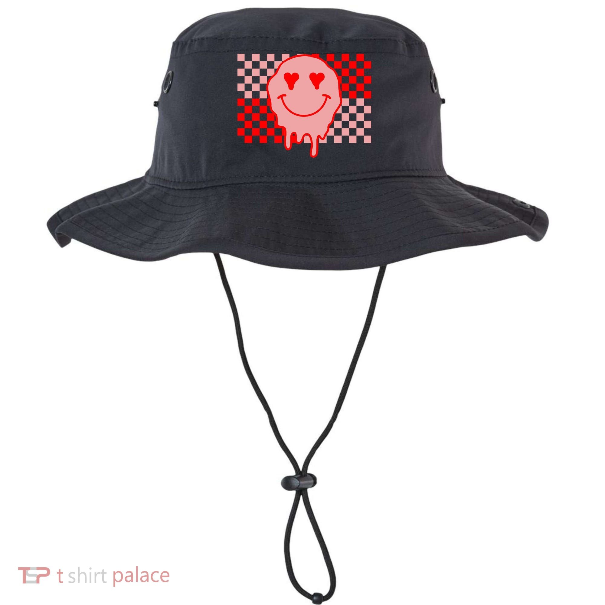 Retro Groovy Valentines Day Hippie Smile Bucket Hat