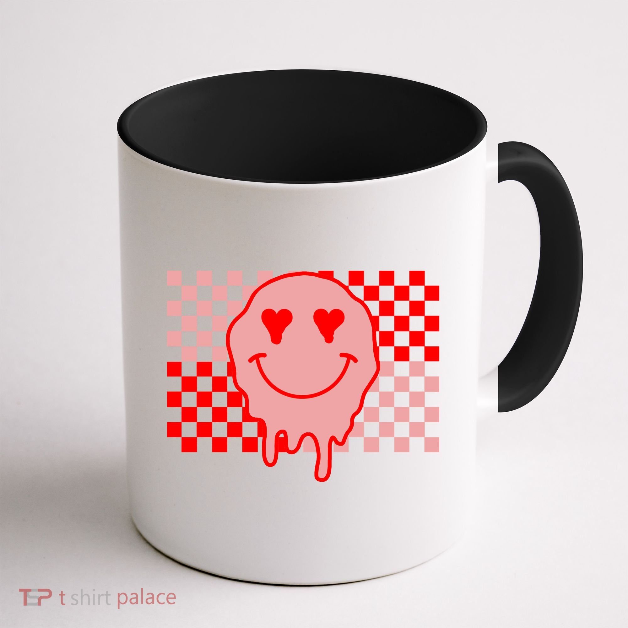 Retro Groovy Valentines Day Hippie Smile Coffee Mug
