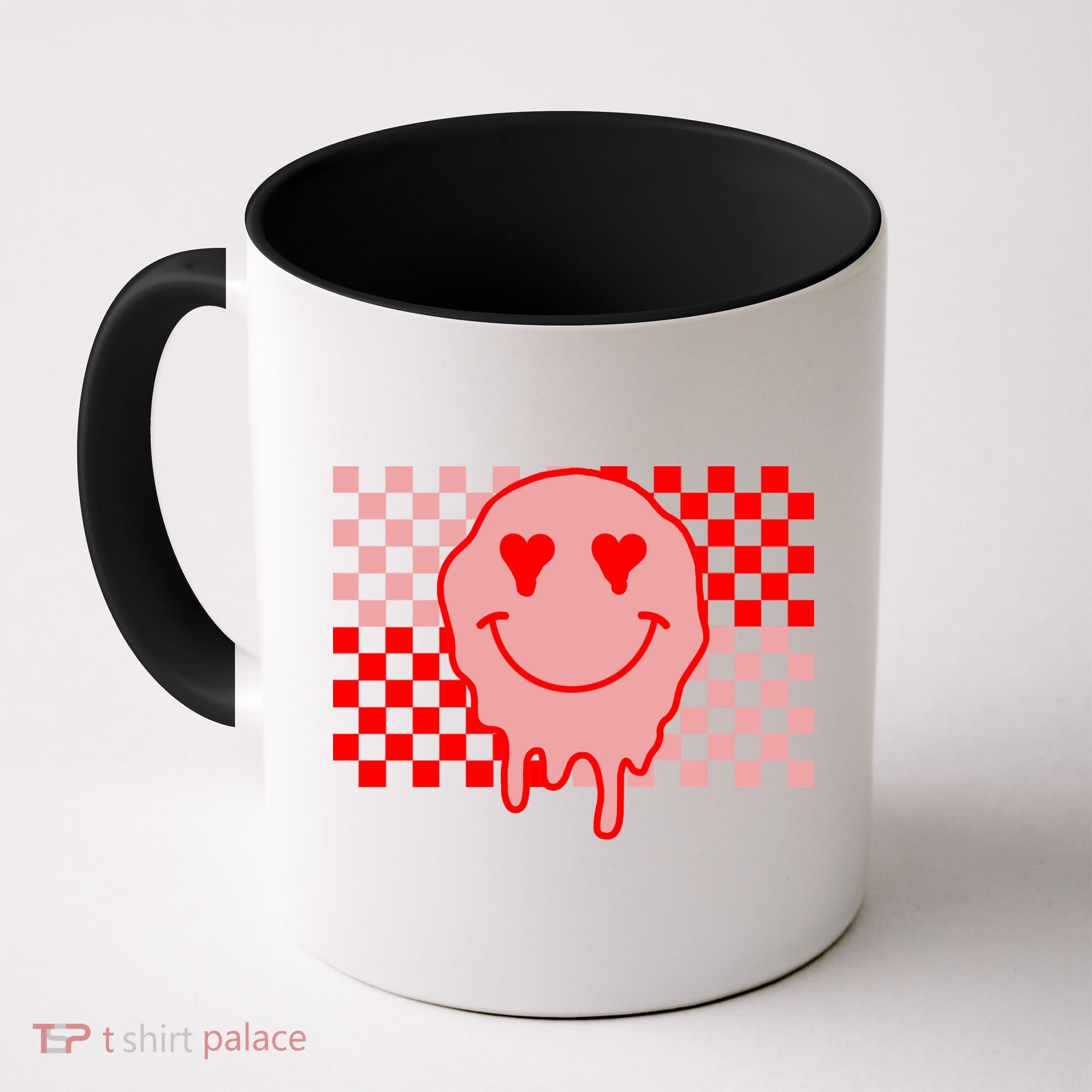 Retro Groovy Valentines Day Hippie Smile Coffee Mug