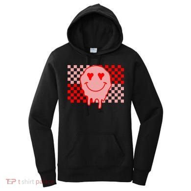 Retro Groovy Valentines Day Hippie Smile Women's Hoodie