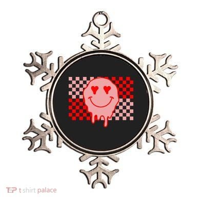 Retro Groovy Valentines Day Hippie Smile Ornament