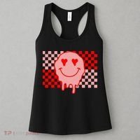 Retro Groovy Valentines Day Hippie Smile Women's Tank Top thumb 3