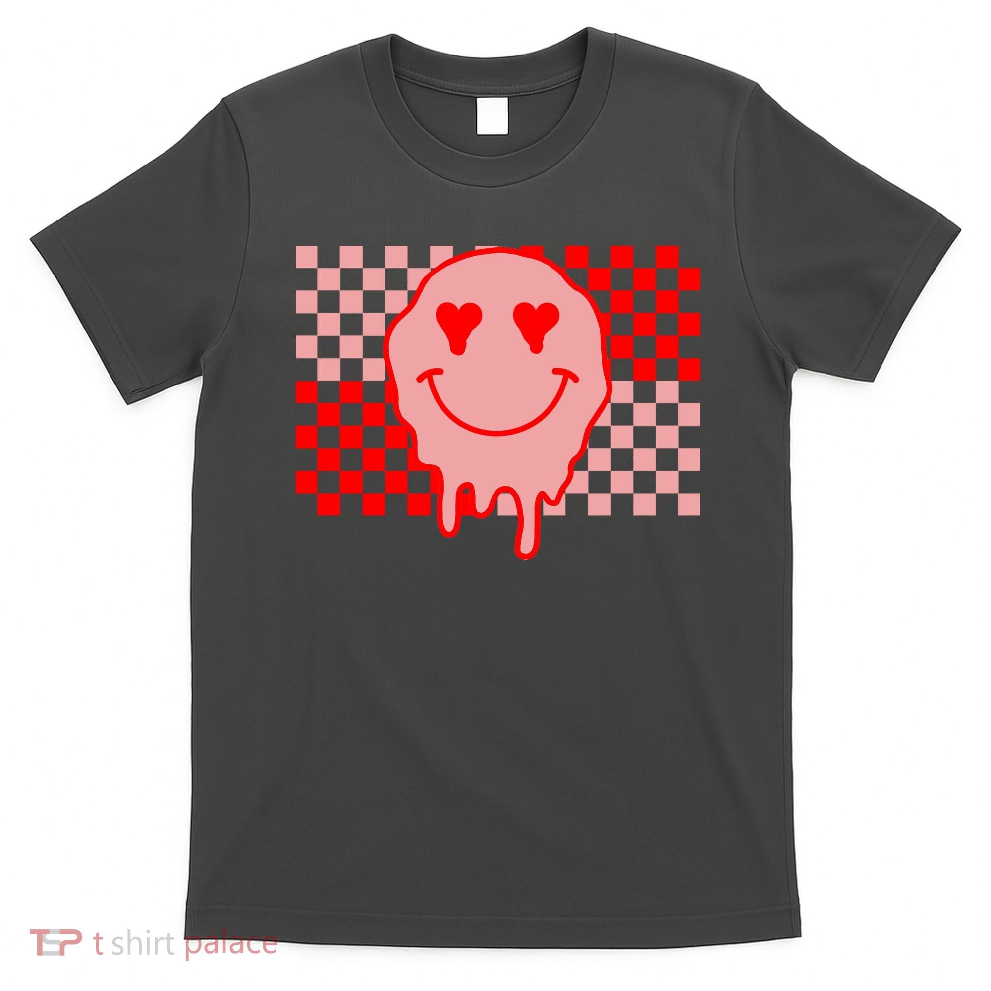 Retro Groovy Valentines Day Hippie Smile T-Shirt