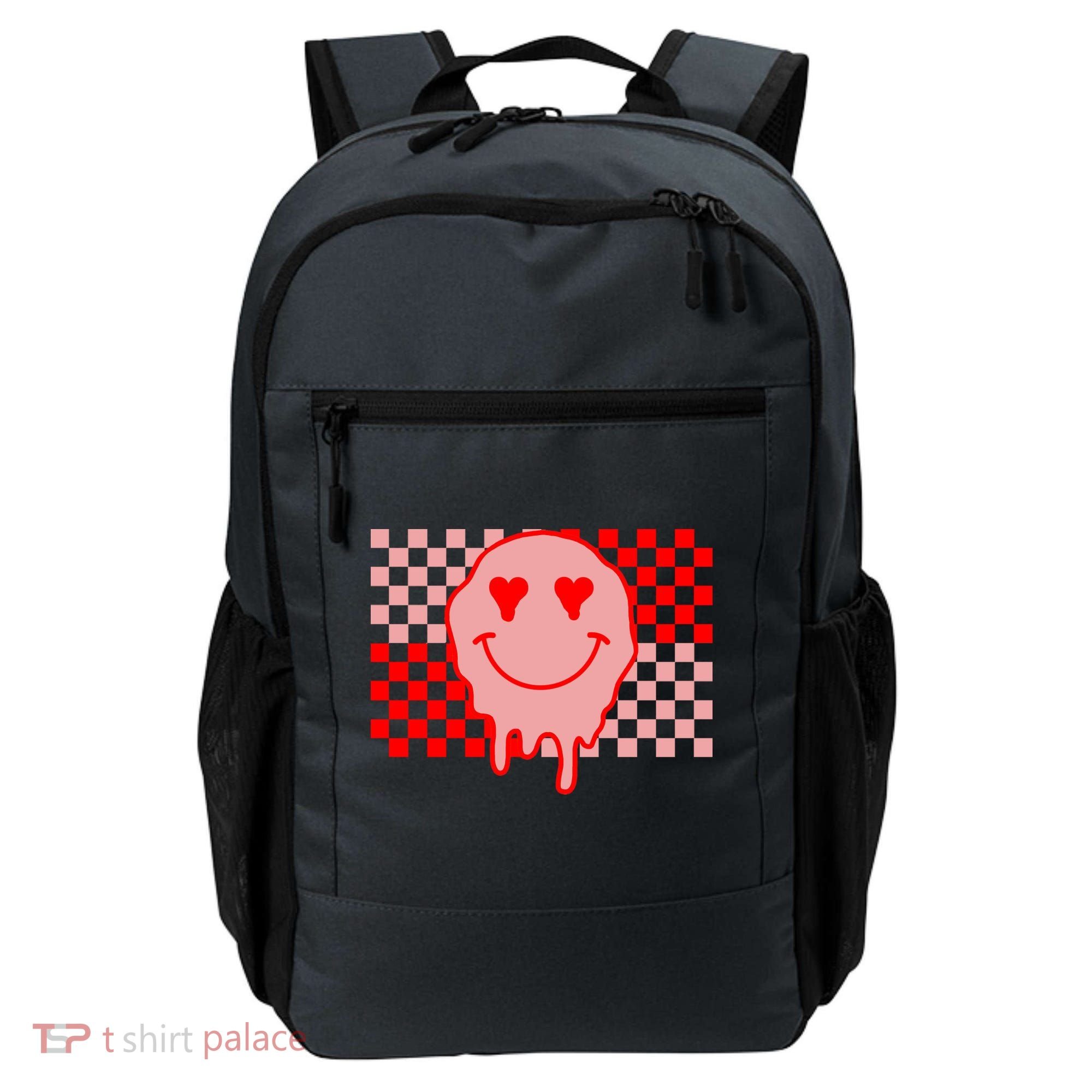 Retro Groovy Valentines Day Hippie Smile Backpack