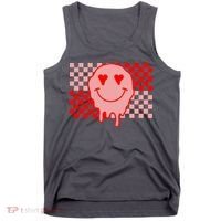 Retro Groovy Valentines Day Hippie Smile Tank Top thumb 0