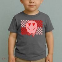Retro Groovy Valentines Day Hippie Smile Toddler T-Shirt thumb 2