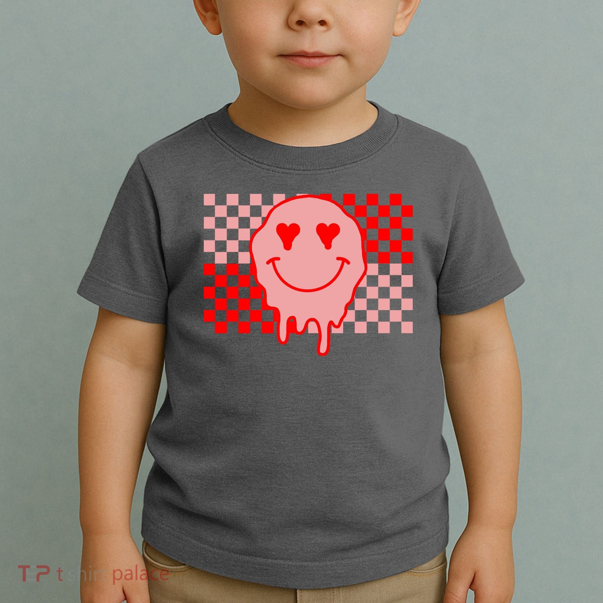 Retro Groovy Valentines Day Hippie Smile Toddler T-Shirt