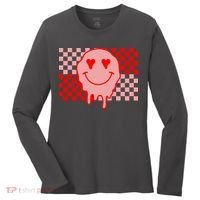 Retro Groovy Valentines Day Hippie Smile Women's Long Sleeve Shirt thumb 0
