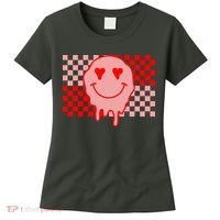 Retro Groovy Valentines Day Hippie Smile Women's T-Shirt thumb 0