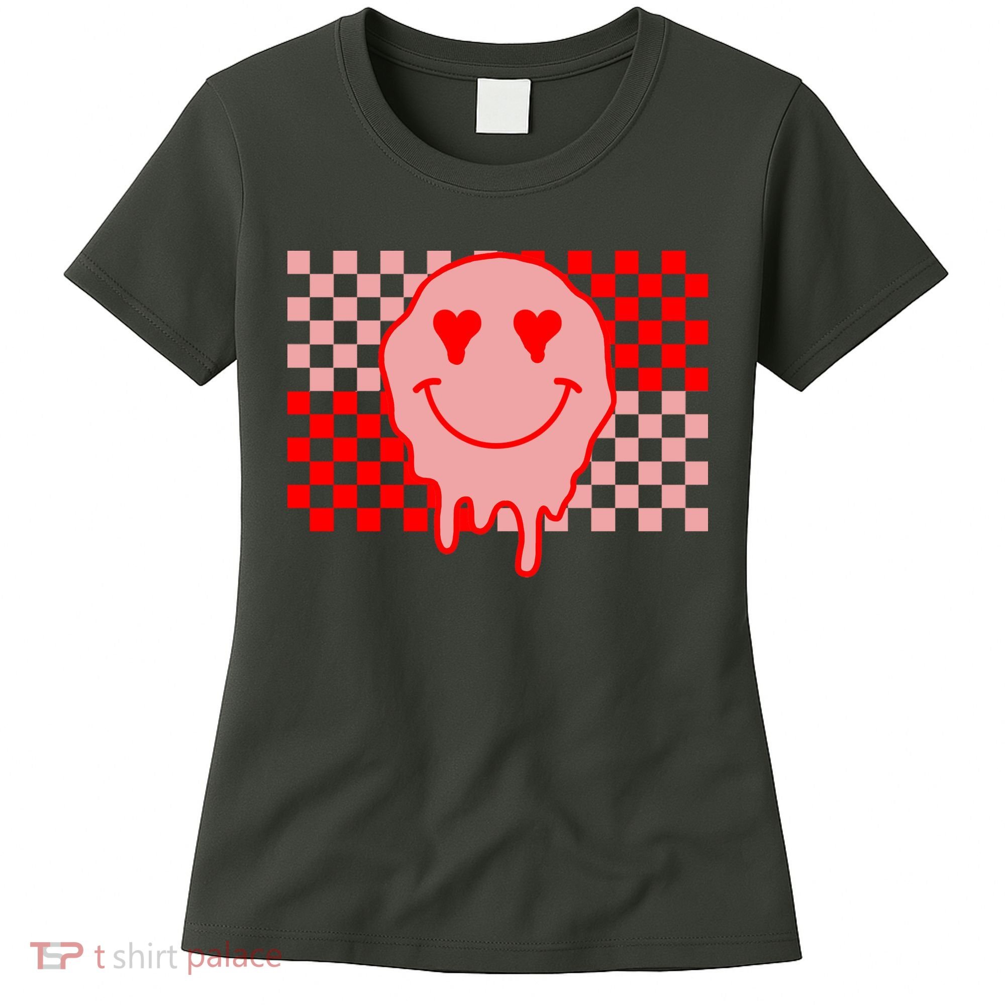Retro Groovy Valentines Day Hippie Smile Women's T-Shirt