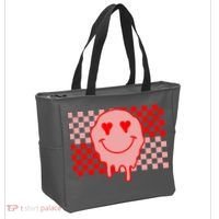 Retro Groovy Valentines Day Hippie Smile Tote Bag thumb 2