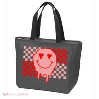 Retro Groovy Valentines Day Hippie Smile Tote Bag thumb 3
