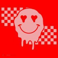 Retro Groovy Valentines Day Hippie Smile Santa Hat thumb 1