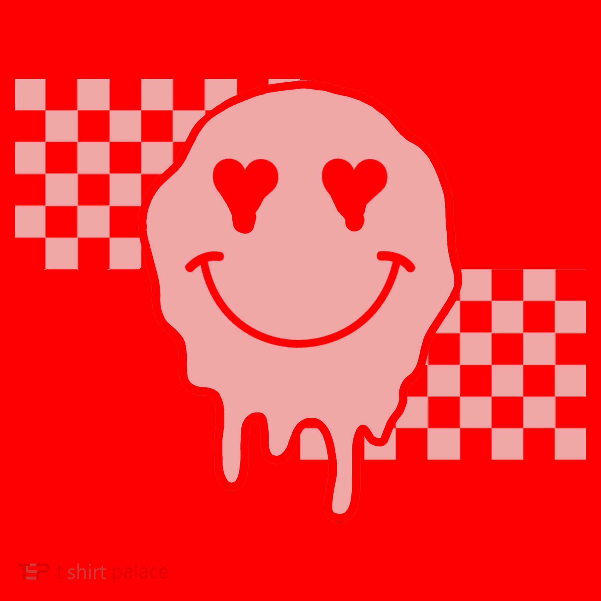Retro Groovy Valentines Day Hippie Smile Santa Hat