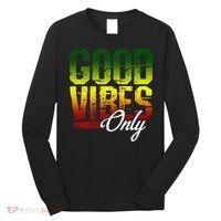 Reggae Good Vibes Only Jamaica One Love Rasta Long Sleeve Shirt thumb 0