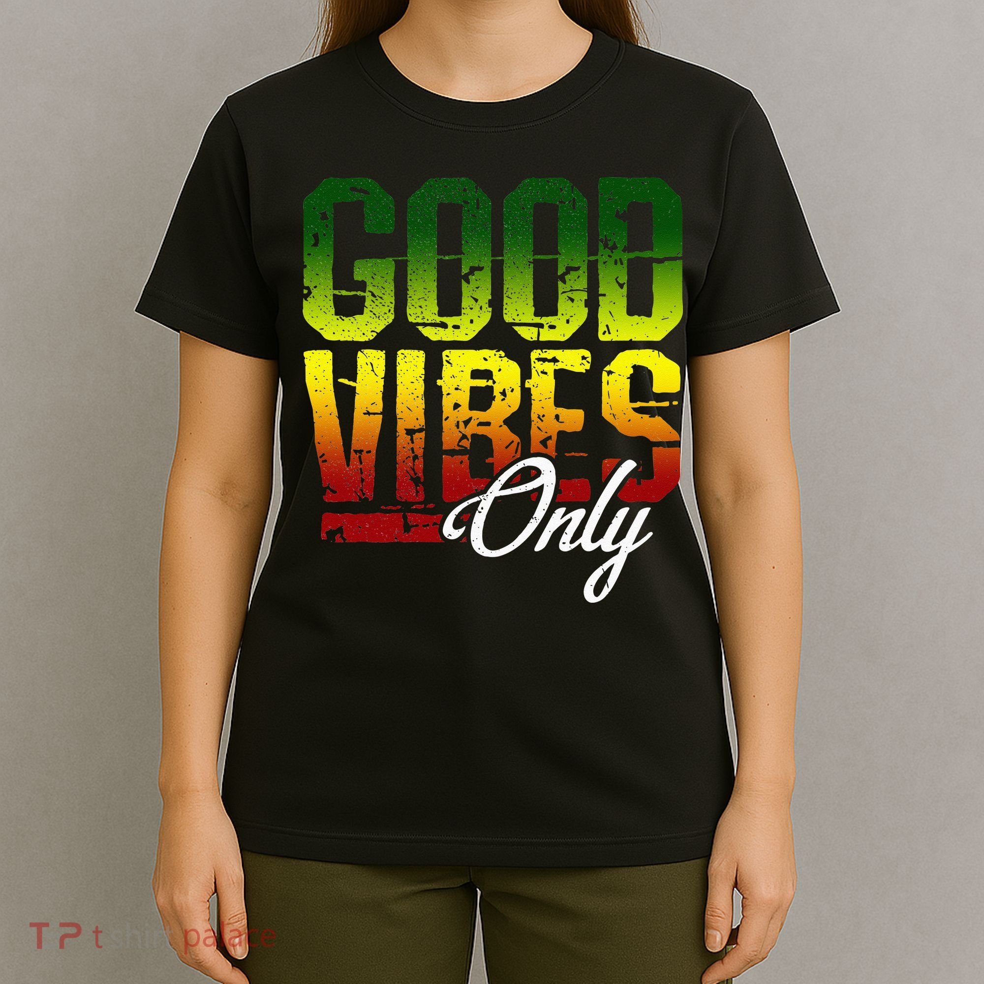 Reggae Good Vibes Only Jamaica One Love Rasta T-Shirt