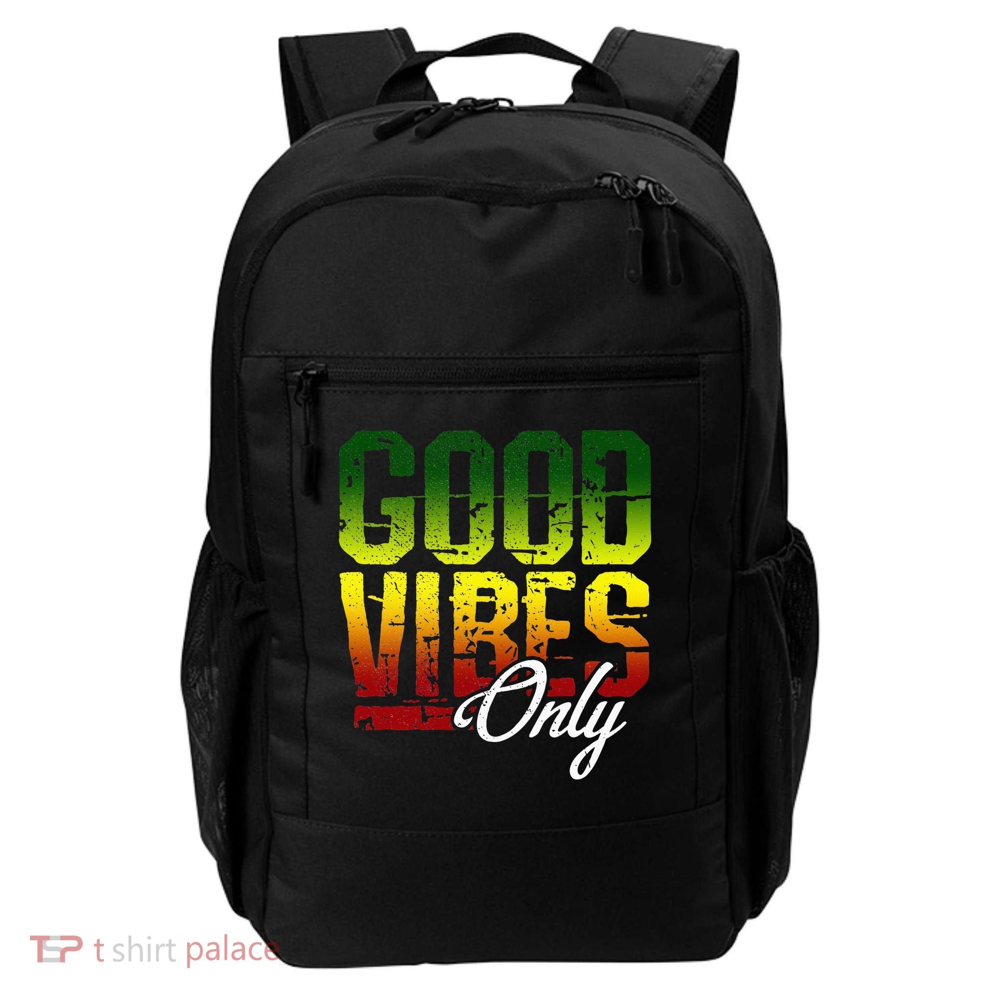 Reggae Good Vibes Only Jamaica One Love Rasta Backpack