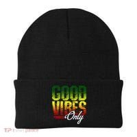 Reggae Good Vibes Only Jamaica One Love Rasta Beanie thumb 0
