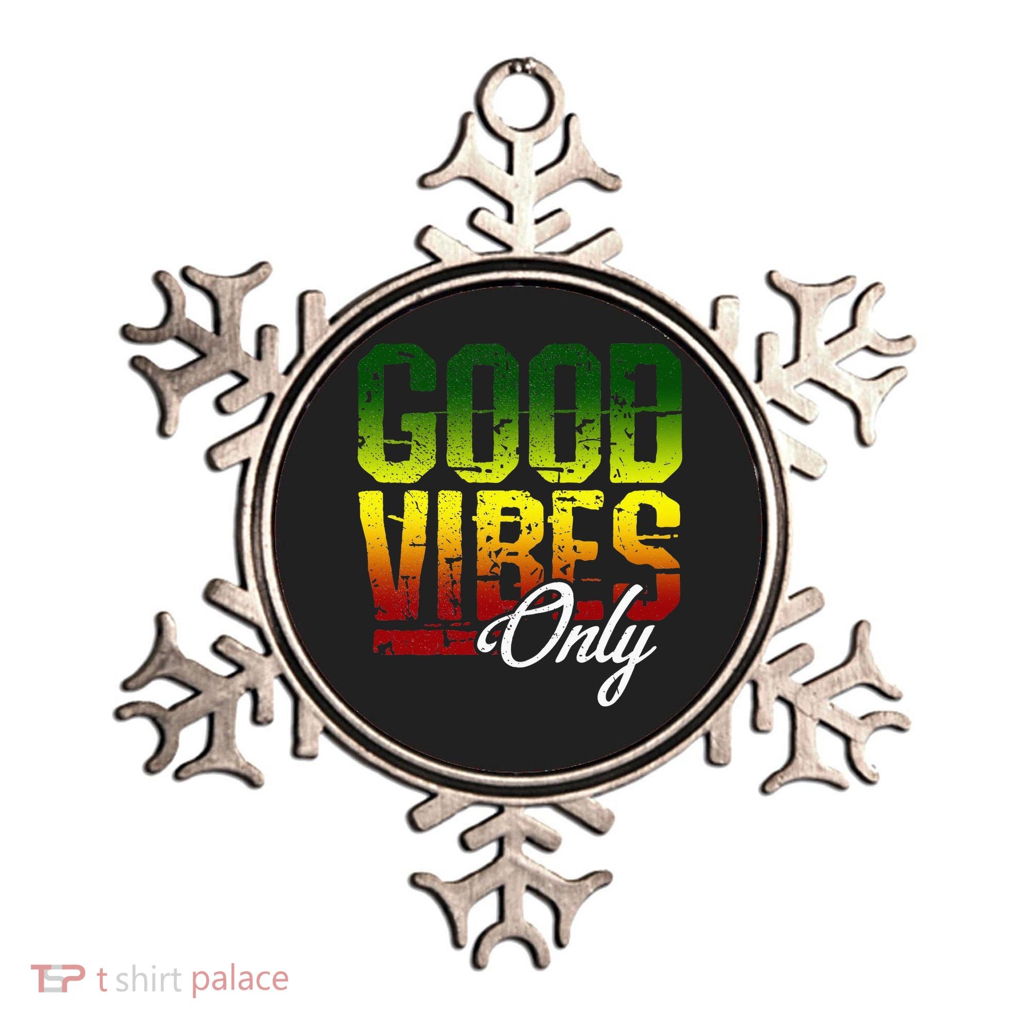 Reggae Good Vibes Only Jamaica One Love Rasta Ornament