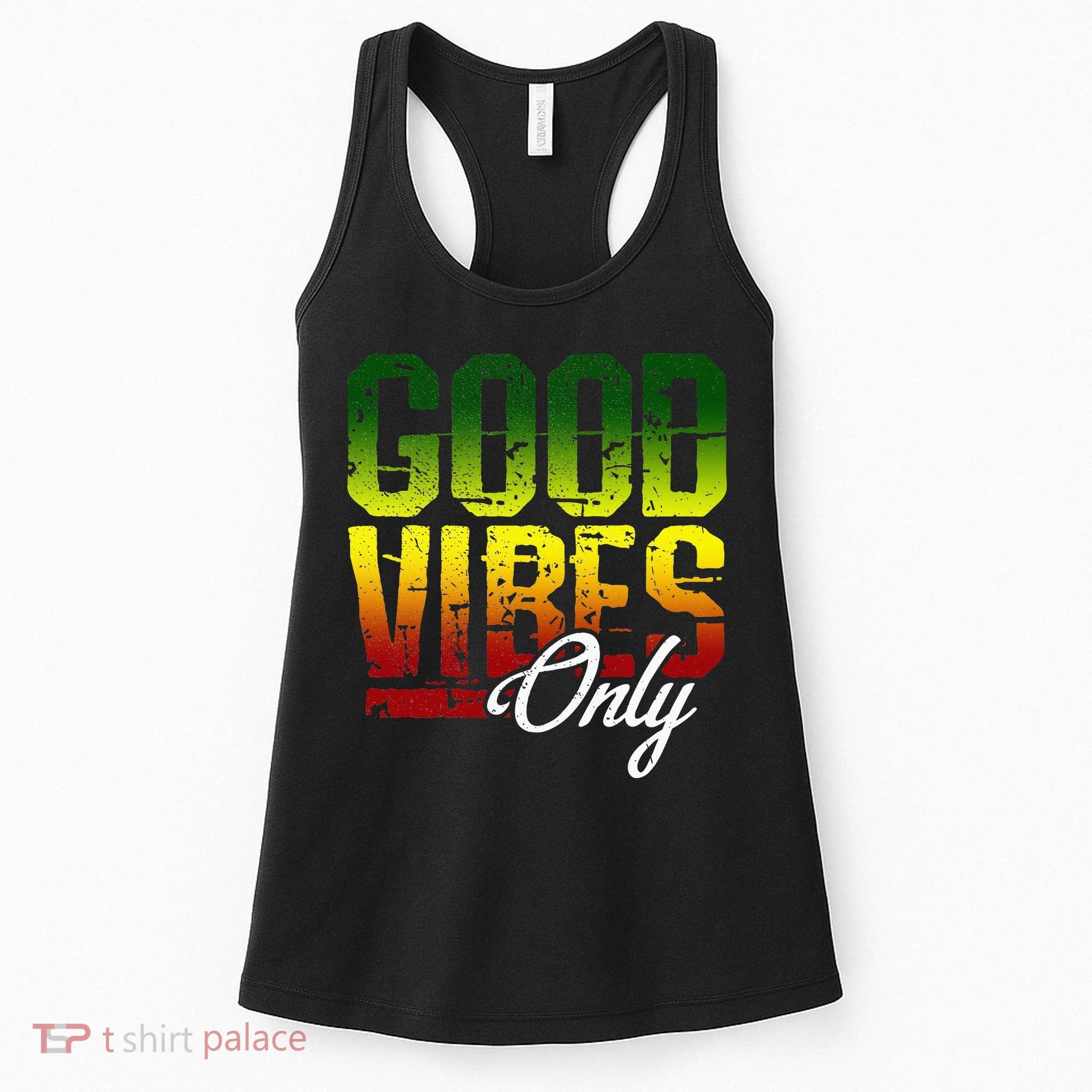 Reggae Good Vibes Only Jamaica One Love Rasta Women's Tank Top