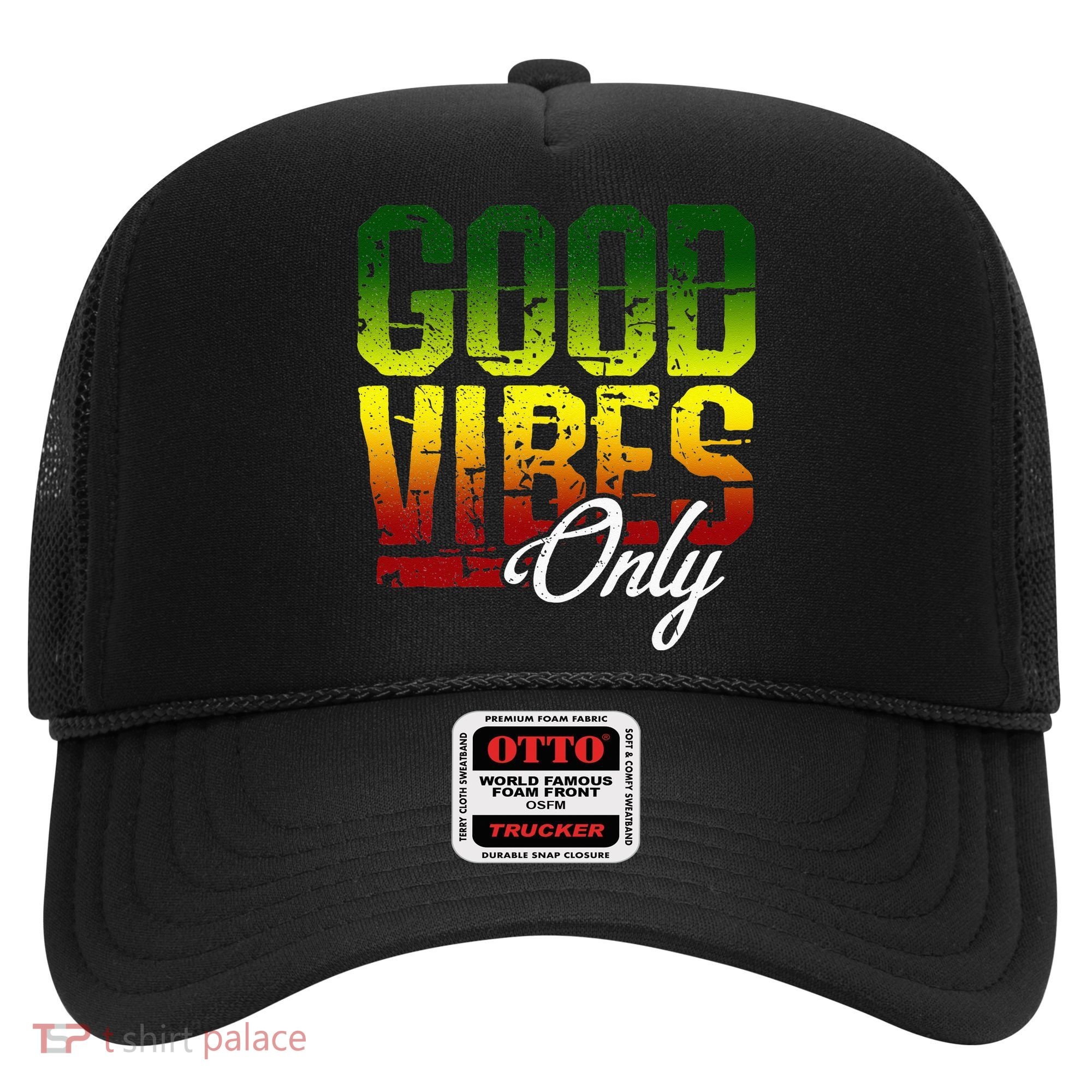 Reggae Good Vibes Only Jamaica One Love Rasta Hat