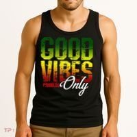 Reggae Good Vibes Only Jamaica One Love Rasta Tank Top thumb 3