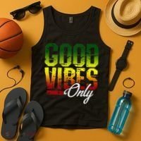 Reggae Good Vibes Only Jamaica One Love Rasta Tank Top thumb 4