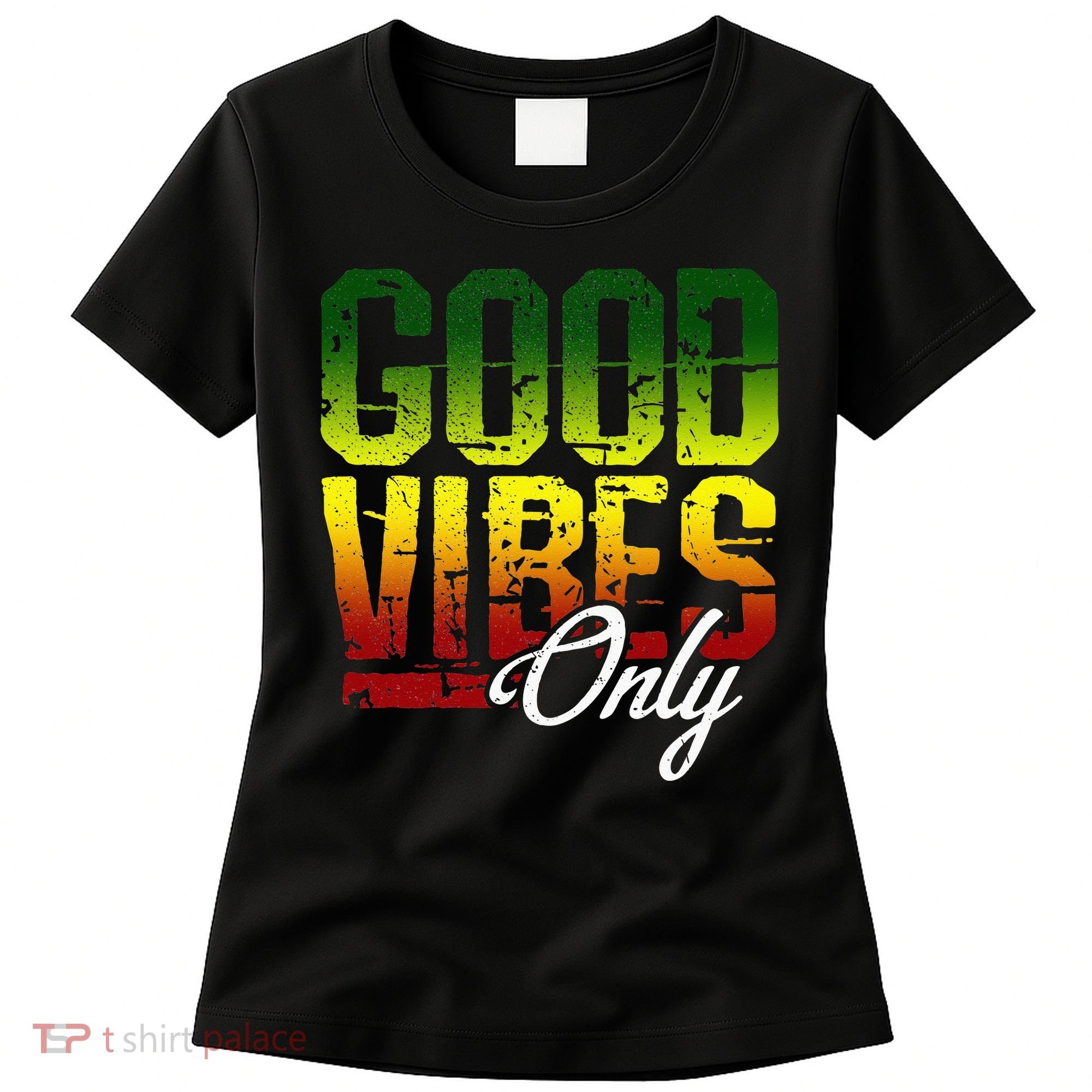 Reggae Good Vibes Only Jamaica One Love Rasta Women's T-Shirt