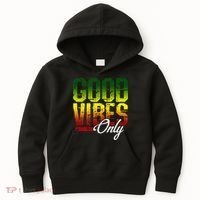 Reggae Good Vibes Only Jamaica One Love Rasta Kids Hoodie thumb 0