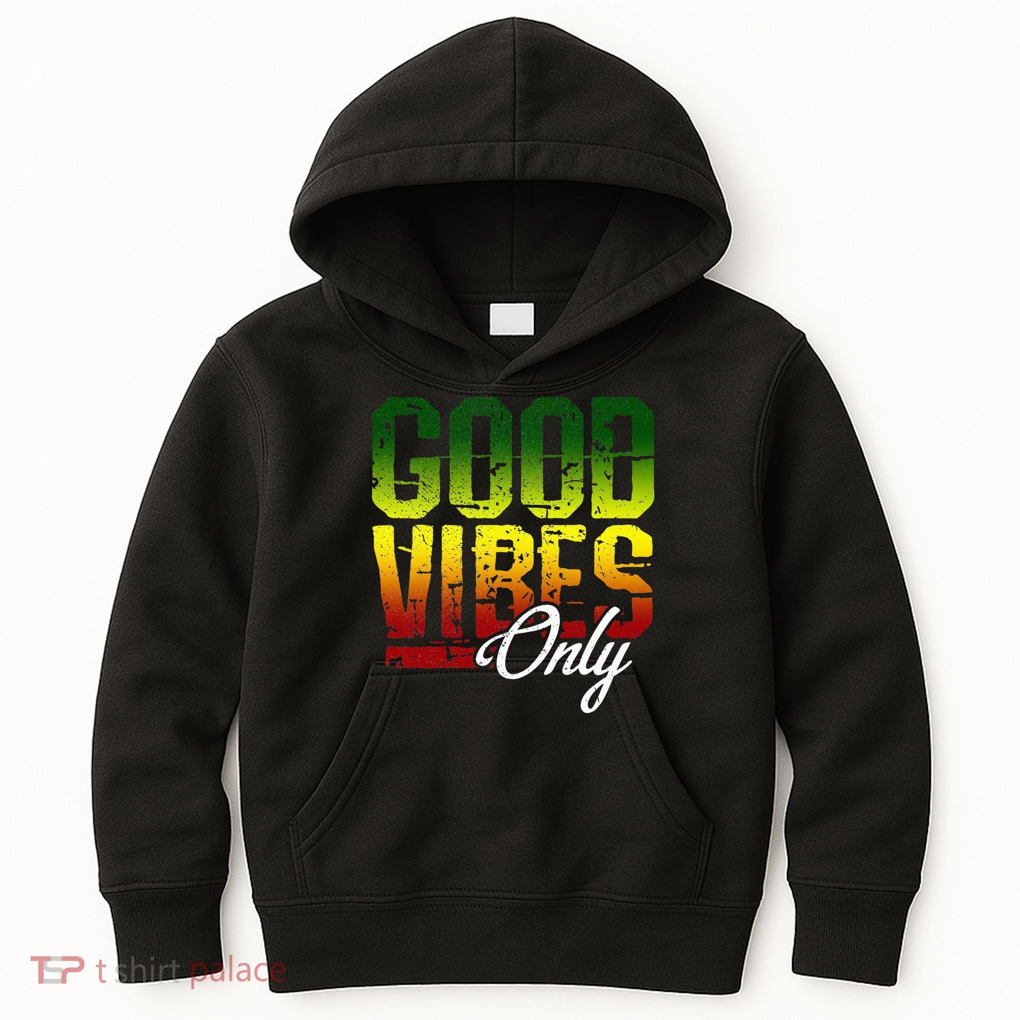 Reggae Good Vibes Only Jamaica One Love Rasta Kids Hoodie