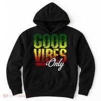 Reggae Good Vibes Only Jamaica One Love Rasta Hoodie thumb 0