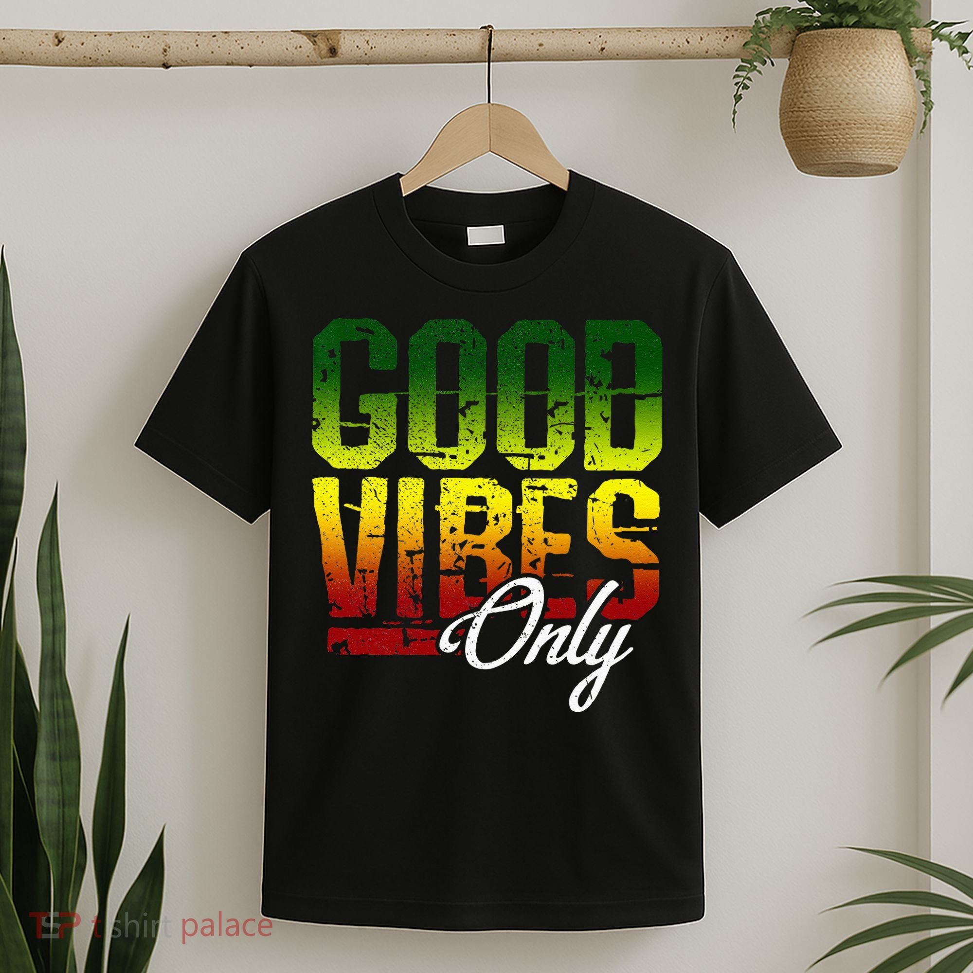Reggae Good Vibes Only Jamaica One Love Rasta T-Shirt