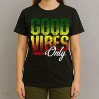 Reggae Good Vibes Only Jamaica One Love Rasta T-Shirt thumb 4