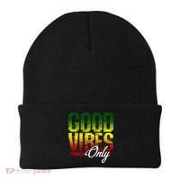 Reggae Good Vibes Only Jamaica One Love Rasta Beanie thumb 0