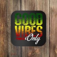 Reggae Good Vibes Only Jamaica One Love Rasta Coaster thumb 0