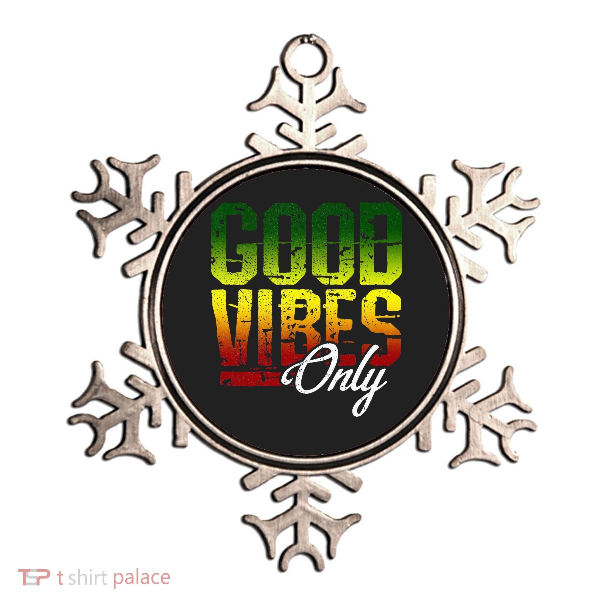 Reggae Good Vibes Only Jamaica One Love Rasta Ornament