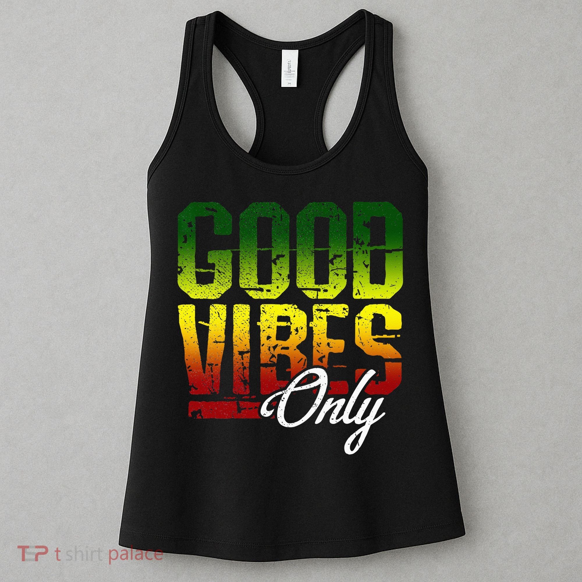 Reggae Good Vibes Only Jamaica One Love Rasta Women's Tank Top