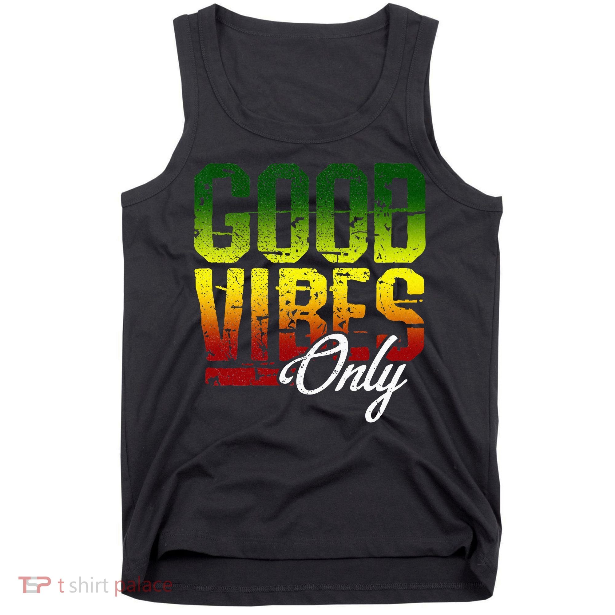 Reggae Good Vibes Only Jamaica One Love Rasta Tank Top
