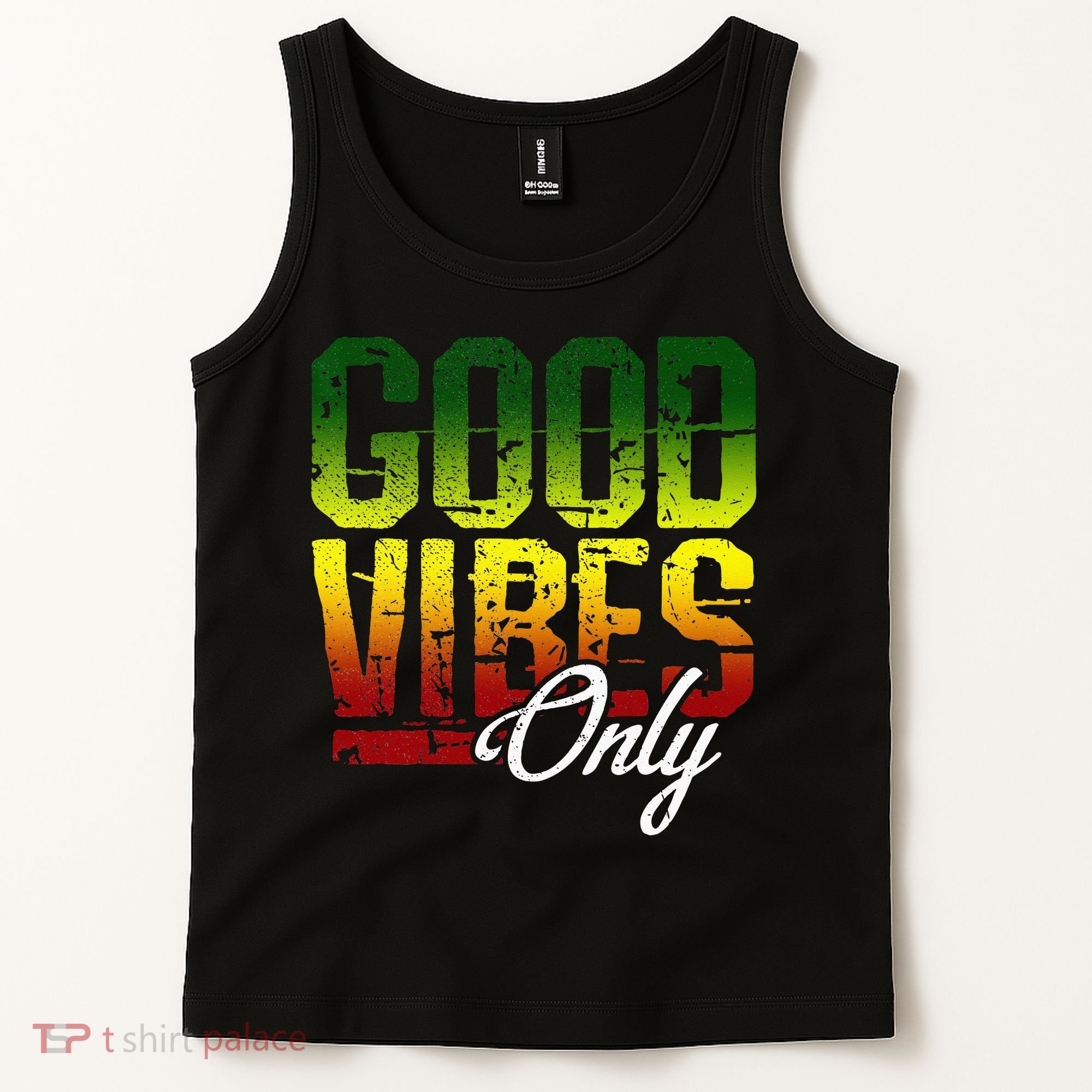 Reggae Good Vibes Only Jamaica One Love Rasta Tank Top