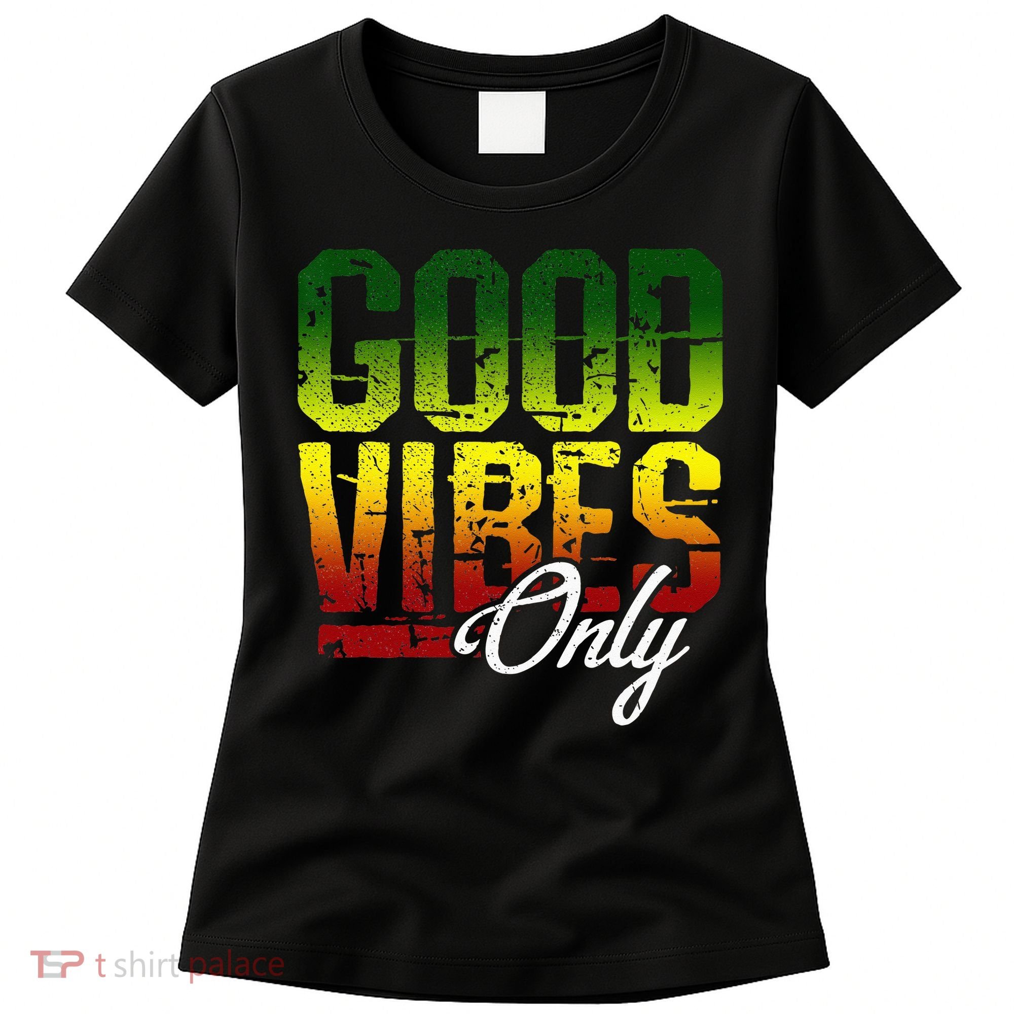 Reggae Good Vibes Only Jamaica One Love Rasta Women's T-Shirt