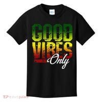 Reggae Good Vibes Only Jamaica One Love Rasta Kids T-Shirt thumb 0