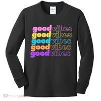 Retro Good Vibes Kids Long Sleeve Shirt thumb 0