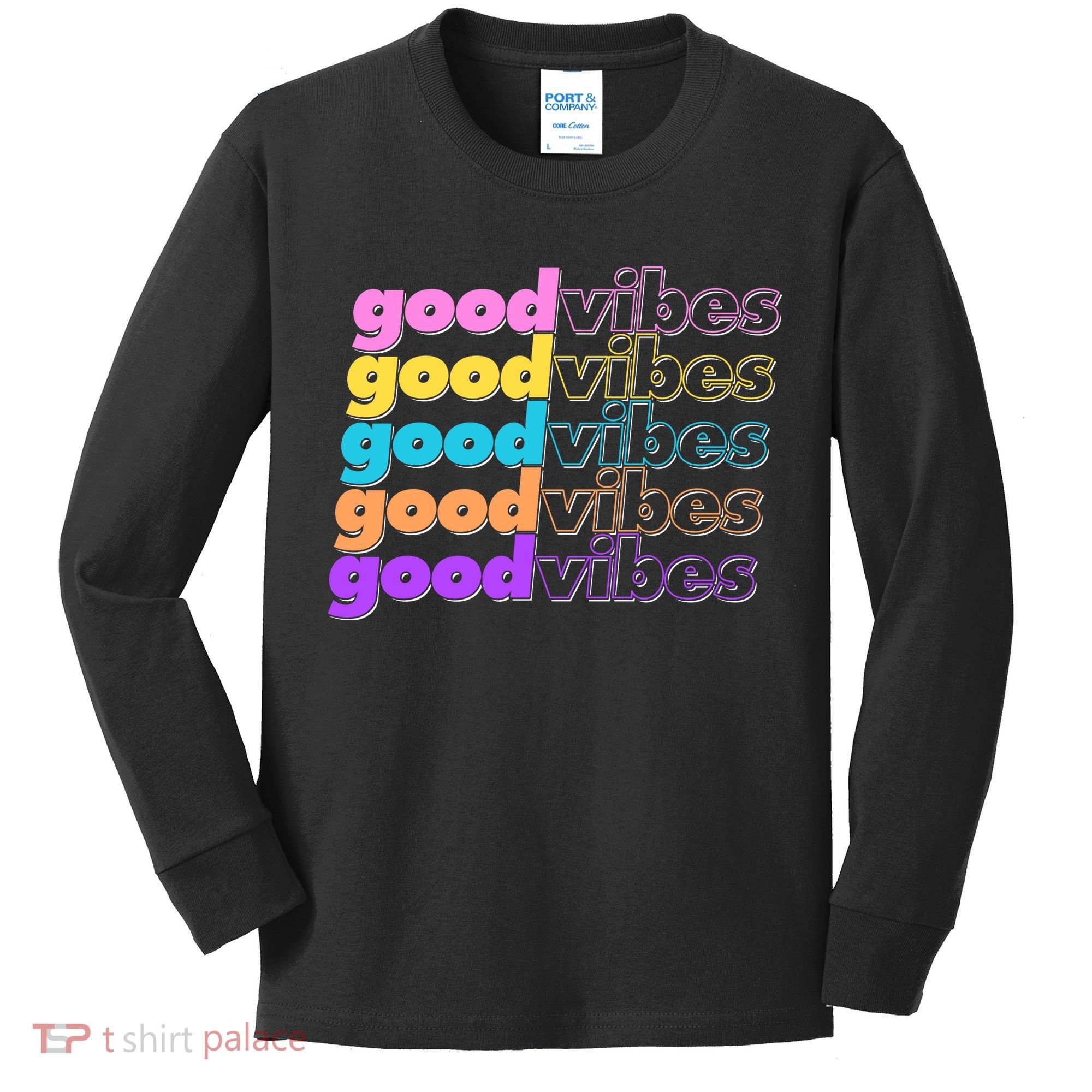 Retro Good Vibes Kids Long Sleeve Shirt