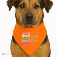 Retro Good Vibes USA-Made Doggie Bandana thumb 1