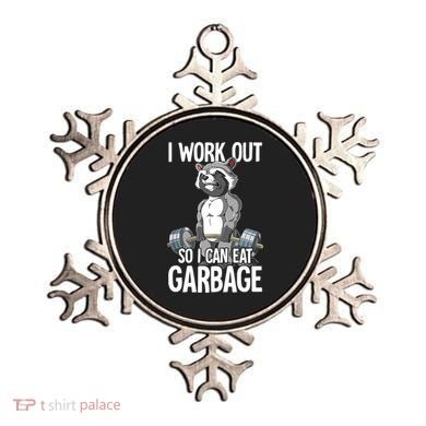 Raccoon Gym Weight Training I Work Out So I Can Eat Garbage Ornament