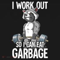 Raccoon Gym Weight Training I Work Out So I Can Eat Garbage Visor thumb 3