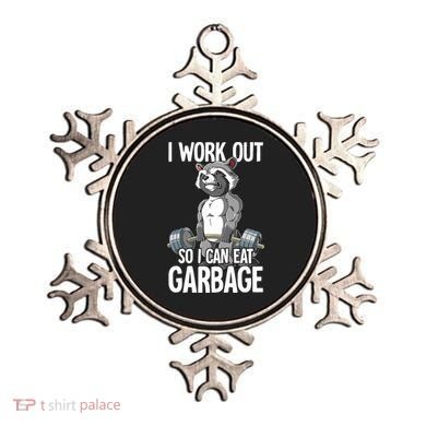 Raccoon Gym Weight Training I Work Out So I Can Eat Garbage Ornament