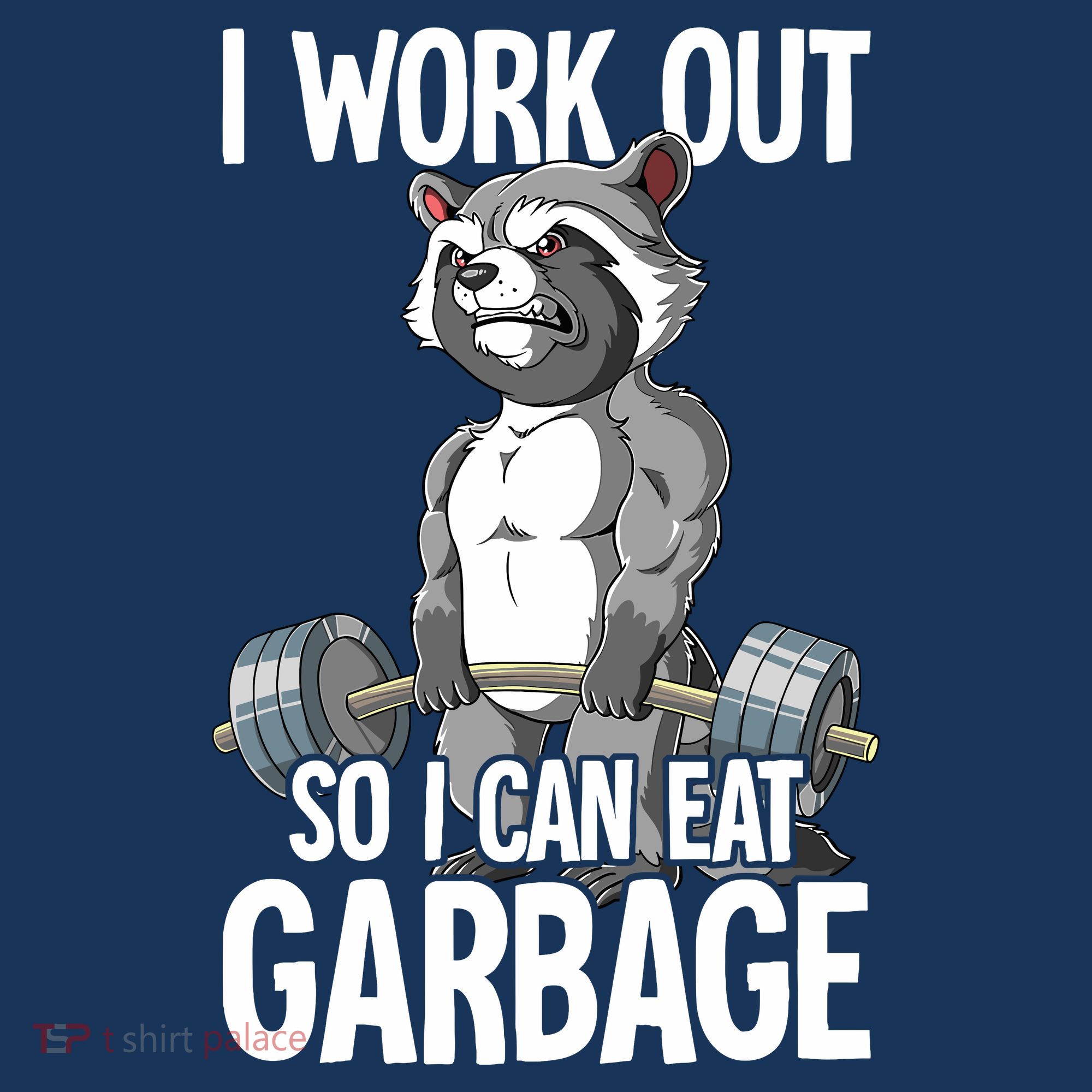 Raccoon Gym Weight Training I Work Out So I Can Eat Garbage Women's Hoodie