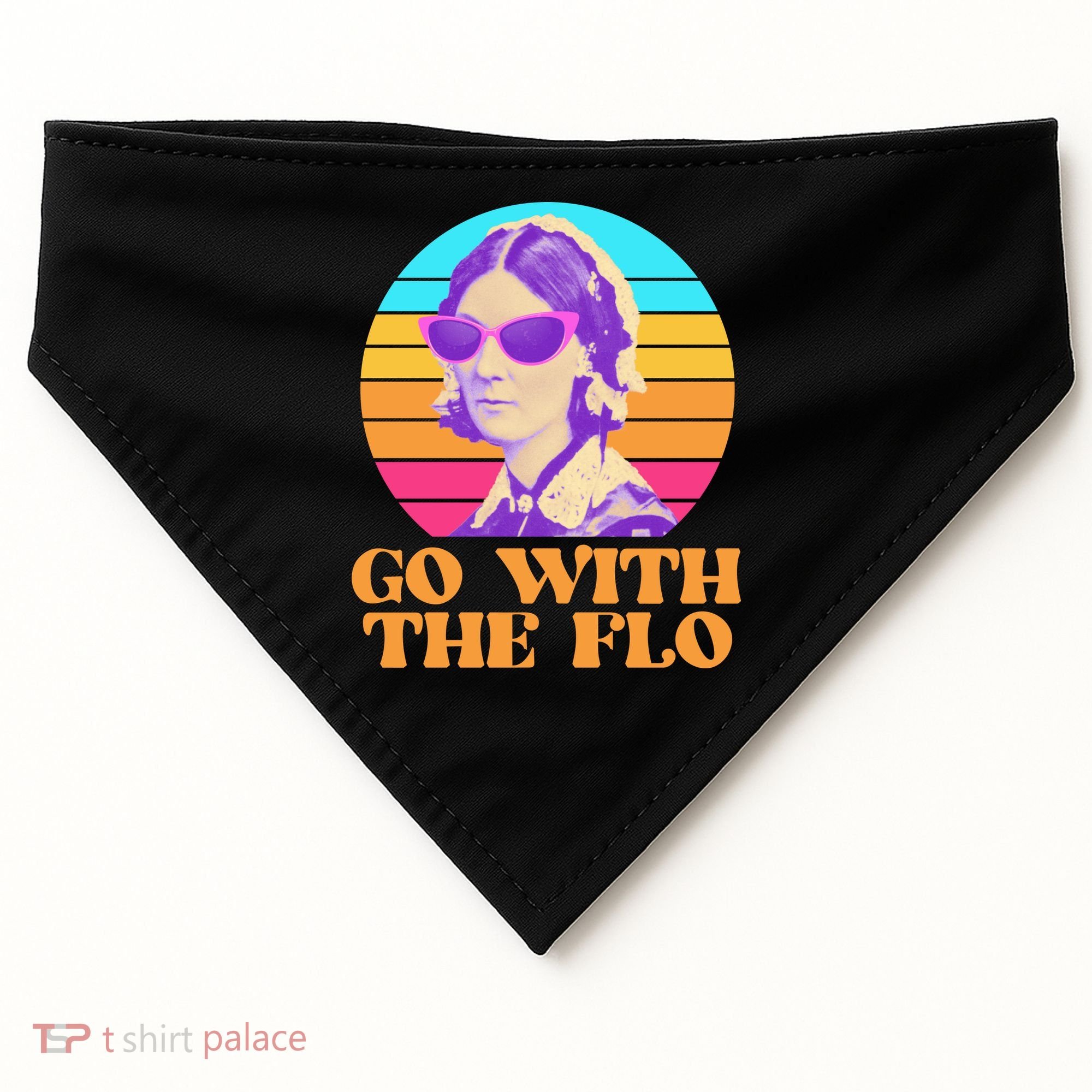 Retro Go With The Flow Nurse Practitioner Florence Nightingale USA-Made Doggie Bandana