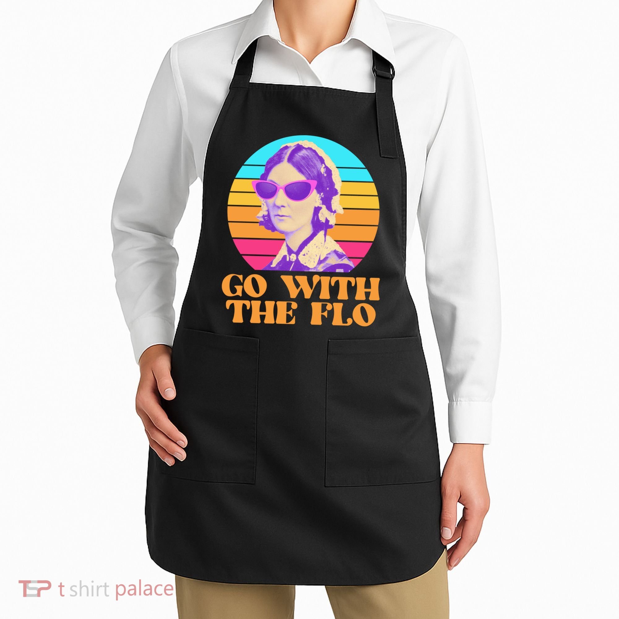 Retro Go With The Flow Nurse Practitioner Florence Nightingale Apron